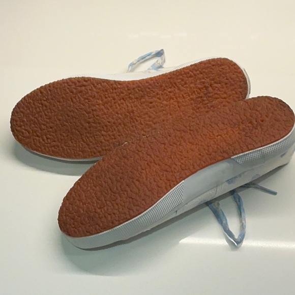 SUPERGA x LOVE SHACK FANCY Blue White Low Profile Floral Print Sneakers EU 41 - Picture 7 of 10